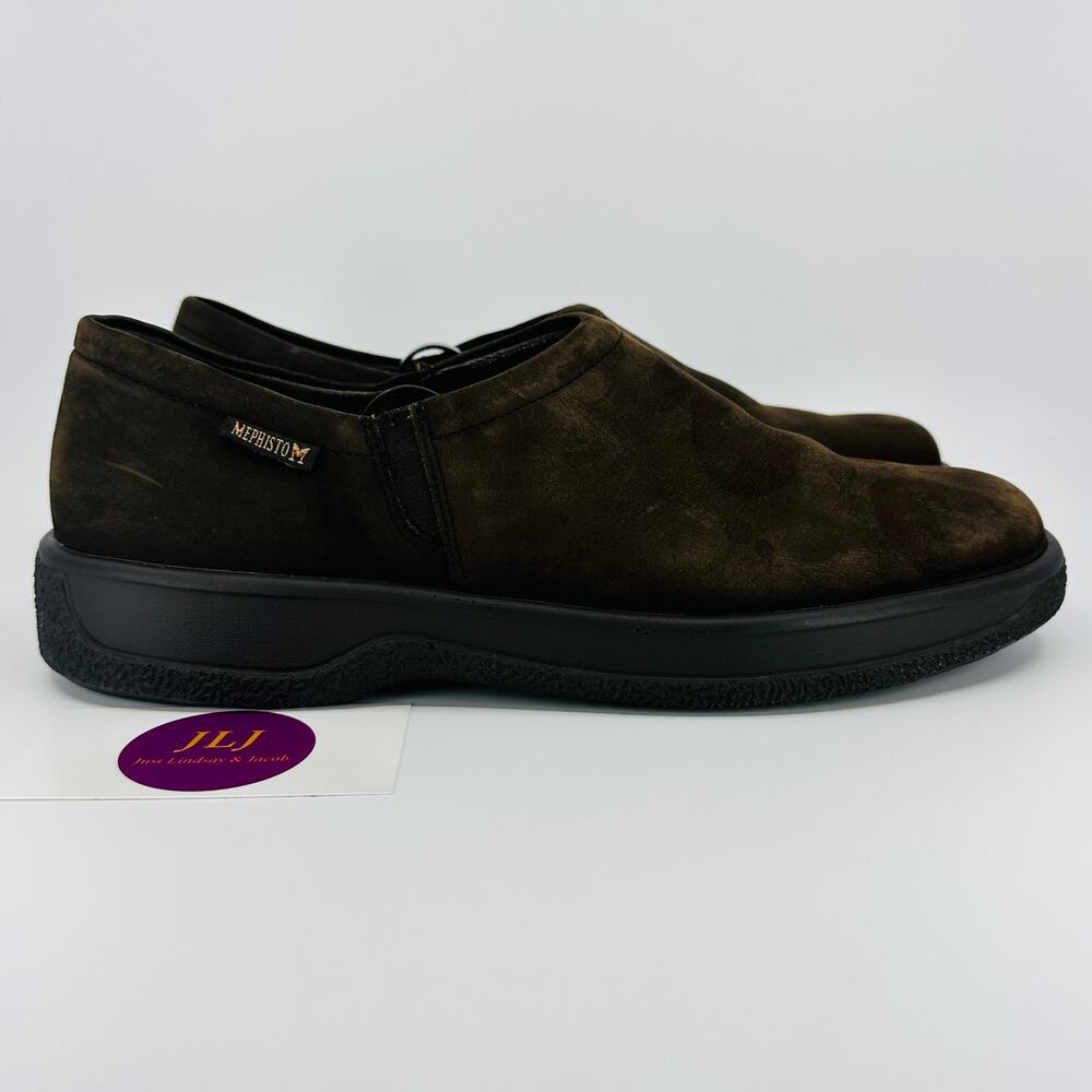 Mephisto Women's Air Jet Brown Leather Slip On Casual Comfort Shoes Size 11